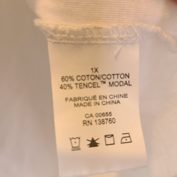 Addition Elle White Muscle Tee - Picture 2 of 5